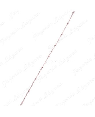 CADENA 38.5+5 CM. PLATA BOLITAS