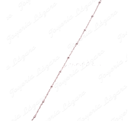 CADENA 38.5+5 CM. PLATA BOLITAS