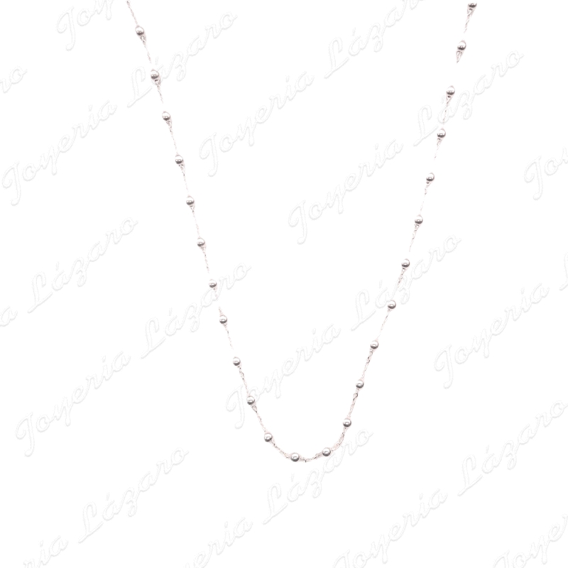 CADENA 45 CM. PLATA BOLAS 3MM