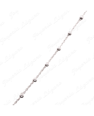CADENA 45 CM. PLATA BOLAS 3MM