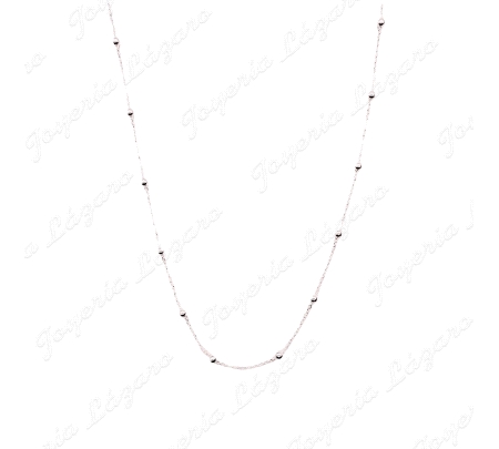 CADENA 45 CM. PLATA BOLITAS