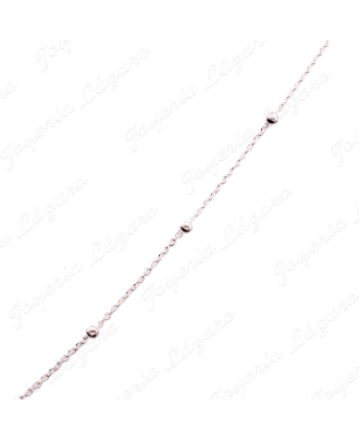 CADENA 45 CM. PLATA BOLITAS