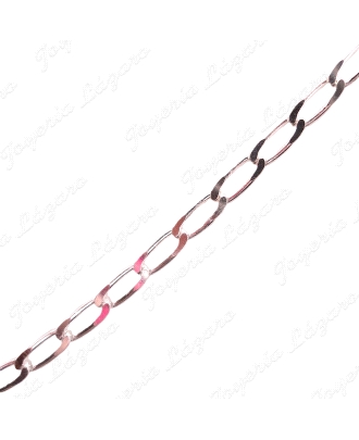 PLATA CADENA 45 CM. ESLABON BARBADO LARGO