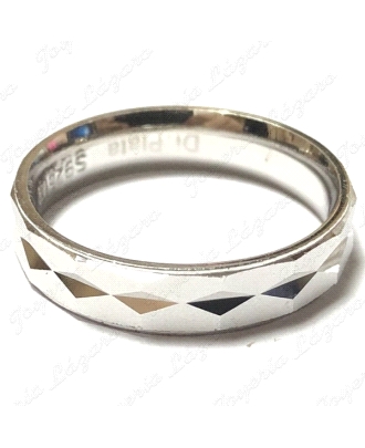 ALIANZA PLATA CONFOR 4 MM TALLADO ROMBOS