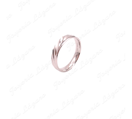 ALIANZA PLATA CONFORT 4MM MATE Y BRILLO TALLA OBLICUA