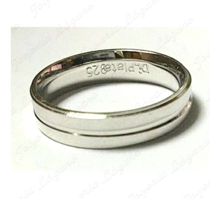 ALIANZA PLATA RECTA 4MM RAYA CENTRO INTARIOR CONFOR