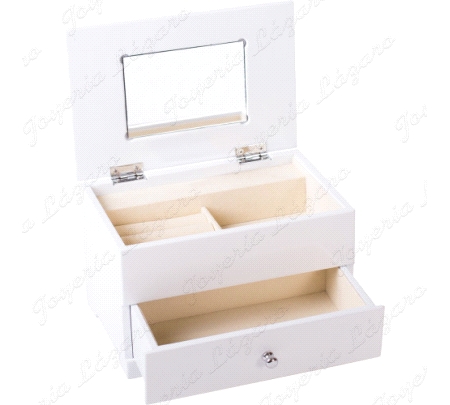 VARIOS ARTICULO DE REGALO JOYERO MADERA BLANCO