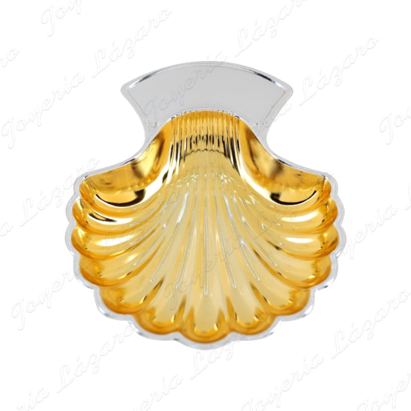 CONCHA BAUTIZO METAL DORADO 13.5X11CM