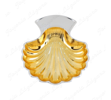 CONCHA BAUTIZO METAL DORADO 13.5X11CM