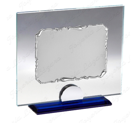PLACA CONMEMORATIVA CRISTAL 22X18.5 CHAPA16X12