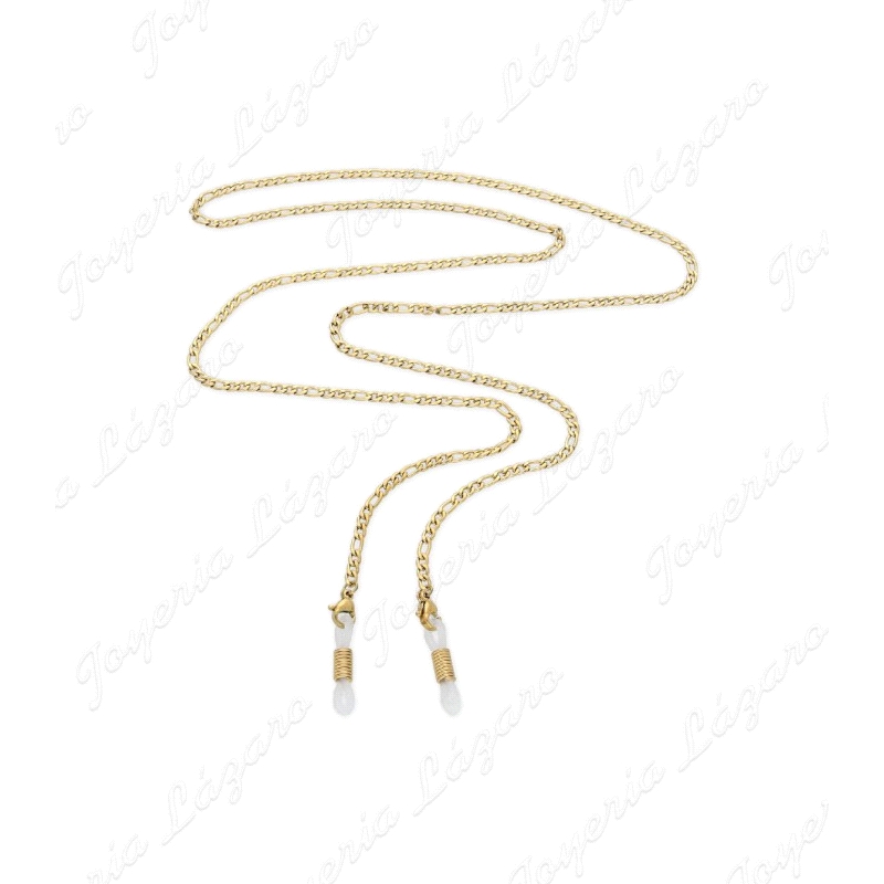 ACERO CADENA GAFAS/MASCARILLA DORADA 80CM