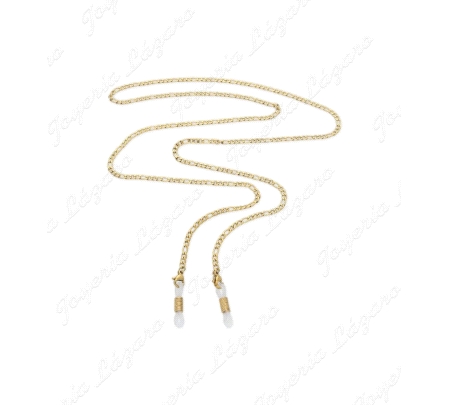 ACERO CADENA GAFAS/MASCARILLA DORADA 80CM