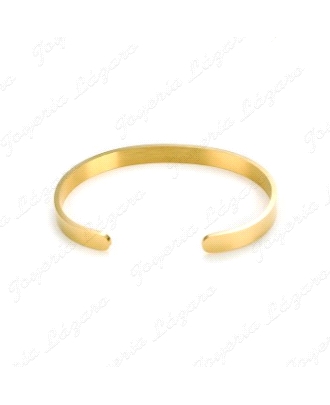 PULSERA ACERO BRAZALETE DORADO TABLA ABIERTO