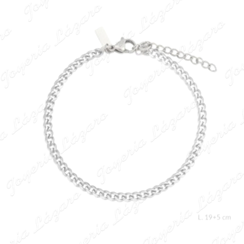 PULSERA ACERO BARBADA FINA