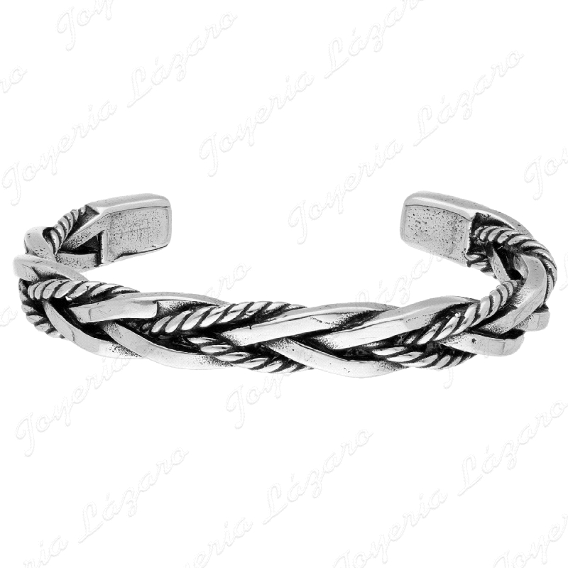 PULSERA ACERO BRAZALETE TRENZADO