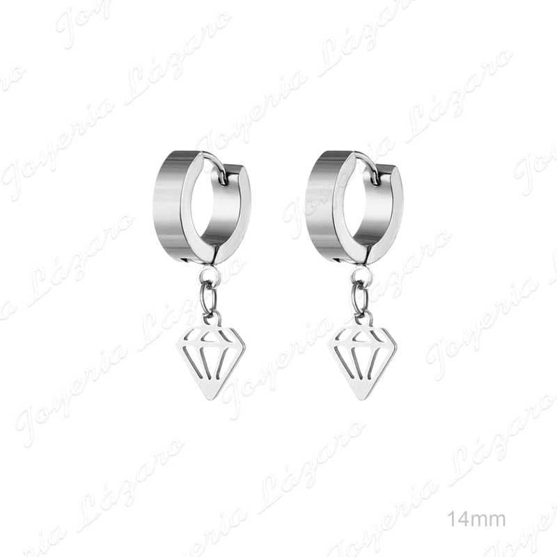 PEND. AROS ACERO TABLA BISAGRA+DIAMANTE OLGANDO