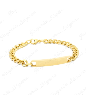NOWLEY ACERO PULSERA URBAN PLACA DORADA