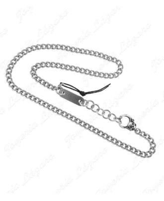 ACERO CADENA 50 CM.CANDADO CALAVERA PLACA