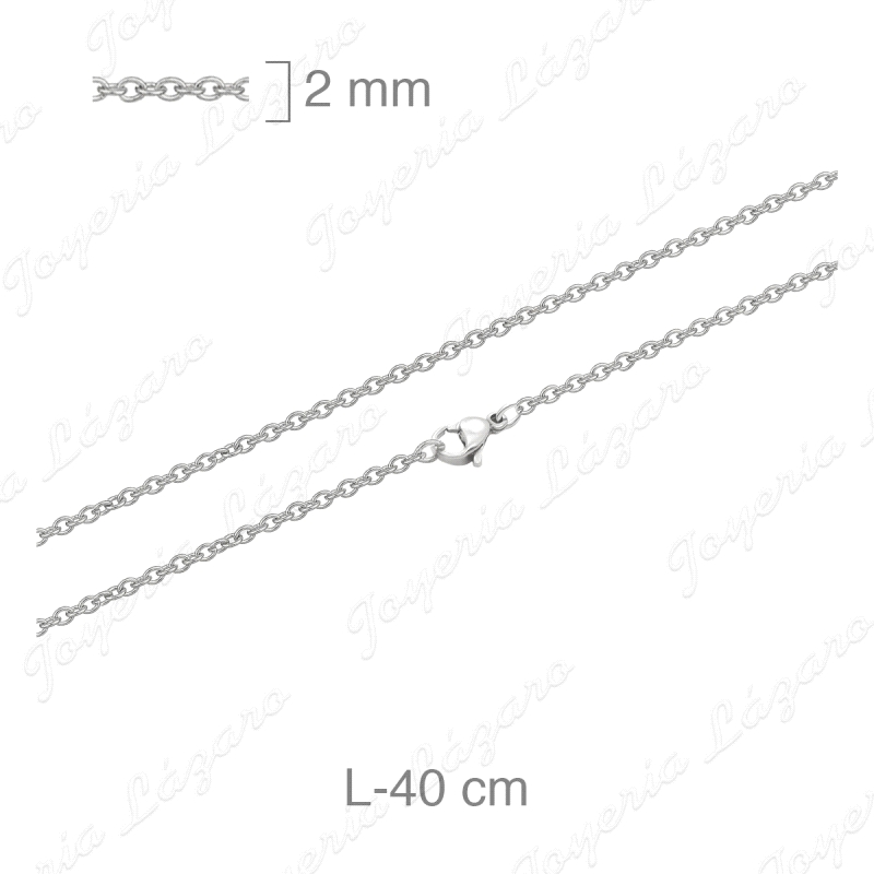 CADENA 40 CM. ACERO CIRCULOS