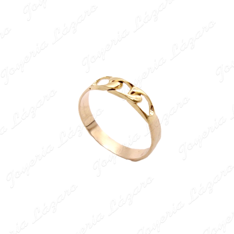 SORTIJA ORO 18KT SEMINUEVO CADENA BARBADA