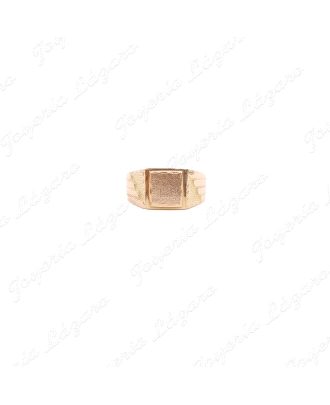 SORTIJA ORO 18KT OCASION SELLO CUADRADO CADETE