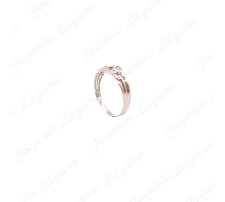 SORTIJA ORO 18KT BL. OCASION OVALO EN CENTRO CON CIRCO