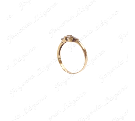 SORTIJA ORO 18KT OCASION 3 CIRCO BAGUETTE