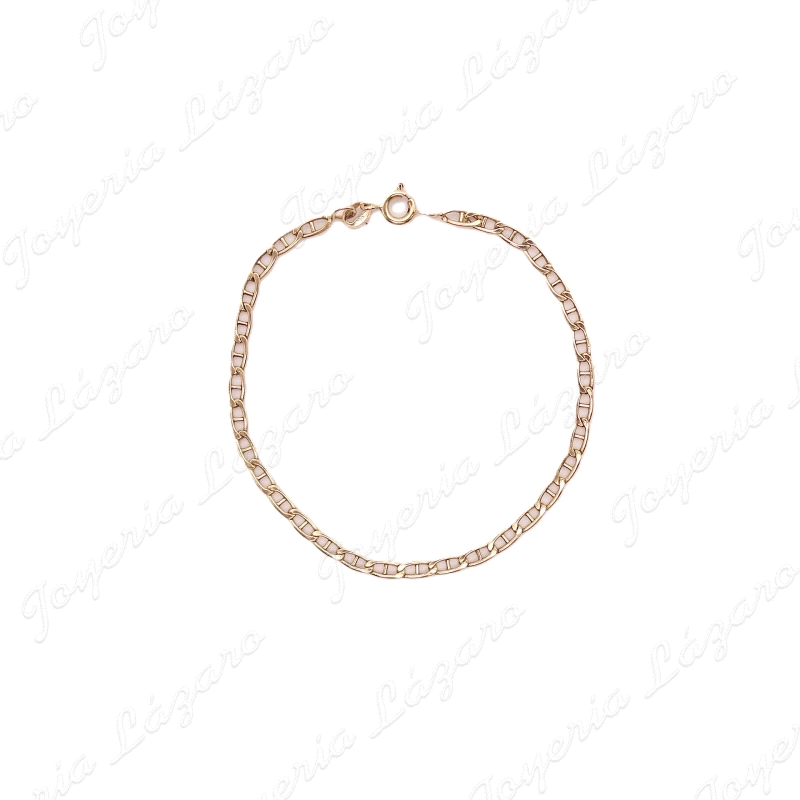 PULSERA ORO 18KT OCASION ESLABON BARCO 3MM