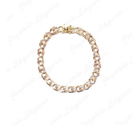 PULSERA ORO 18KT SEMINUEVA HUNGARINA MACIZA 7.5MM