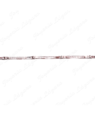 PULSERA ORO 18KT OCASION BL, 6 PLACAS CON CIRCO EN CARRIL