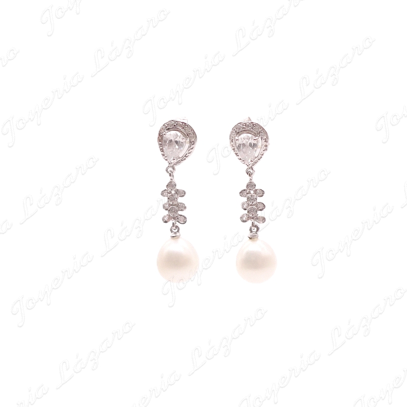 PEND. LARGOS ORO 18KT BLANCO OCASION, CIRCO PERA+CADENA CIRCO+PERLA CU