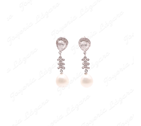 PEND. LARGOS ORO 18KT BLANCO OCASION, CIRCO PERA+CADENA CIRCO+PERLA CU