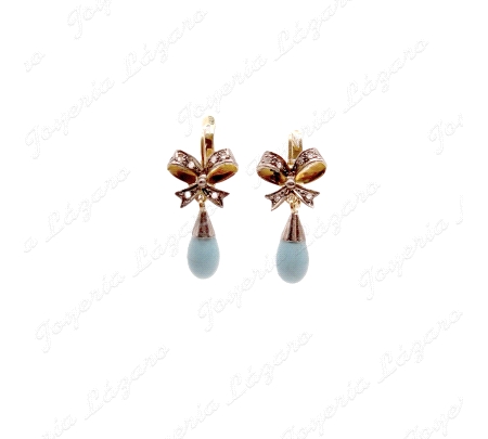 PEND. CHUPON TURQUESA ORO 18KT OCASION LAZO, CATALAN