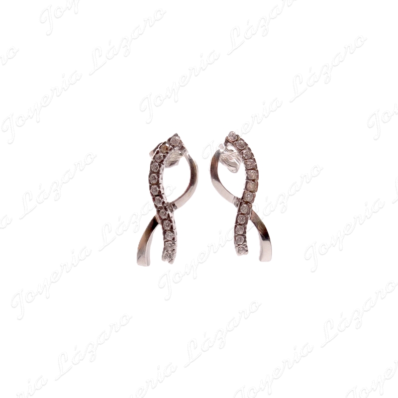 PEND. ORO 18KT BLANCO SEMINUEVOS HILERA LISA+ HILERA CIRCO EN LAZO C.