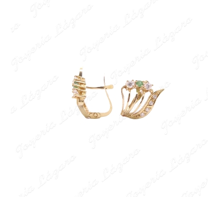 PEND. ORO 18KT OCASION BANDAS CON ESME.+2 CIRCOS C. CVAT.