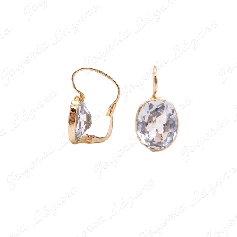 PEND. ORO 18KT SEMINUEVO AGUAMARINA OVAL 11X12 ARCO BALLESTILLA