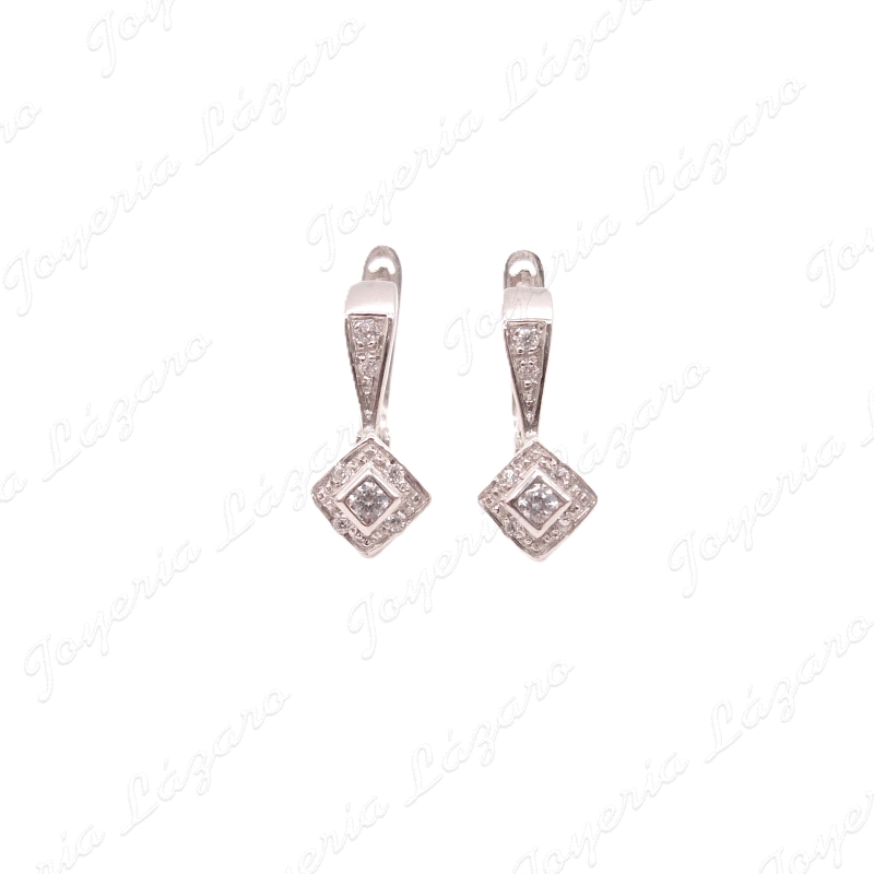 PEND. ORO 18KT BL. OCASION ROMBO CIRCO C. CAT.