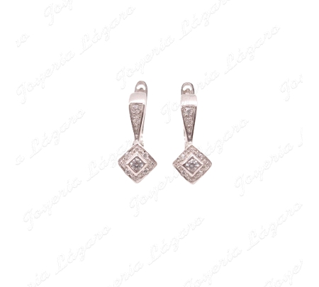 PEND. ORO 18KT BL. OCASION ROMBO CIRCO C. CAT.