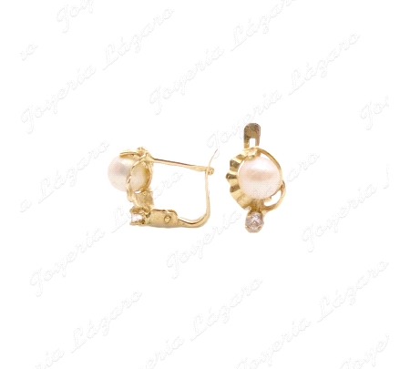 PEND. ORO 18KT OCASION PERLITA PASADA CERCO CIRCO. C. CATALAN