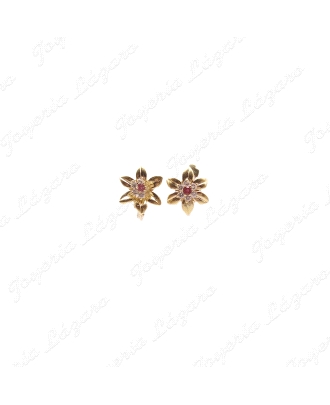 PEND. ORO 18KT OCASION FLOR 6 PETALOS CIERRE CATALAN