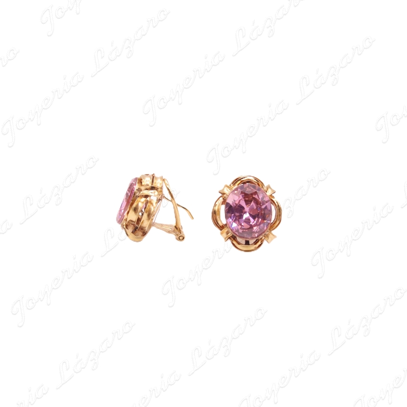 PEND. ORO 18KT OCASION ROSA FRANCIA 10X13MM CIERRE OMEGA