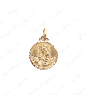 MEDALLA ORO 18KT OCASION ESCAPULARIO 16MM