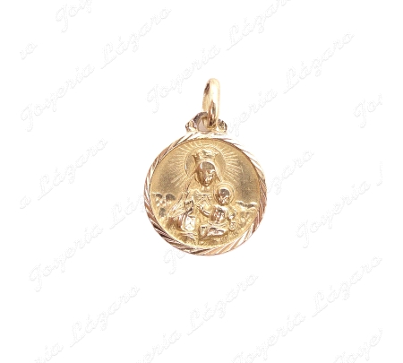 MEDALLA ORO 18KT OCASION ESCAPULARIO 16MM