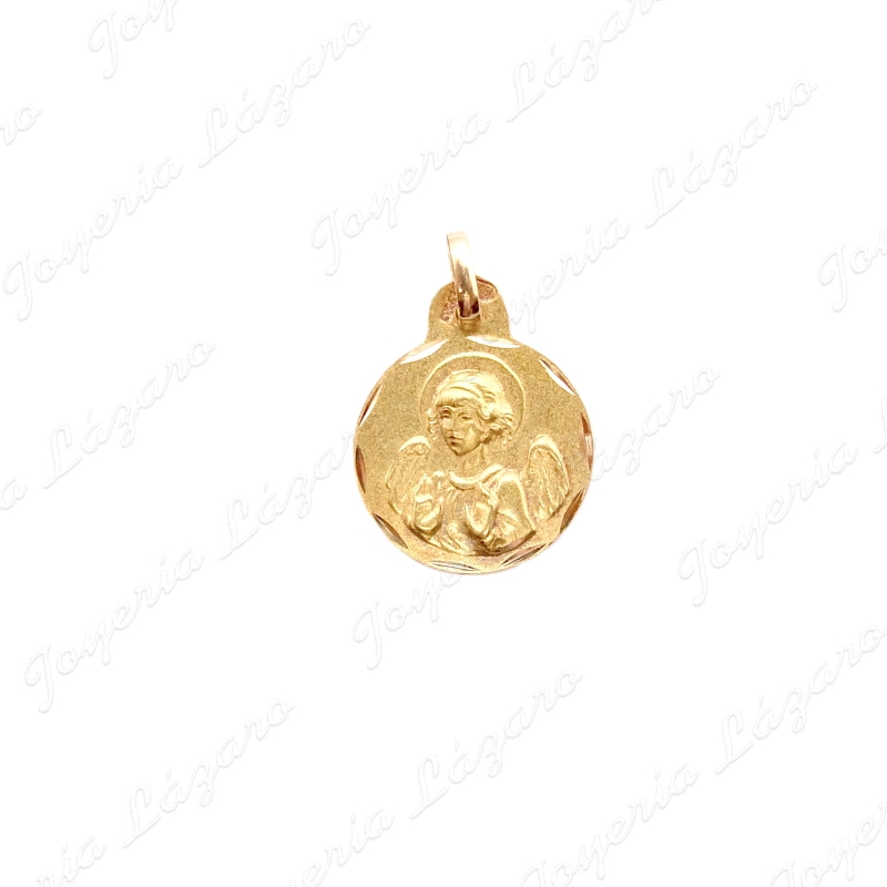 MEDALLA ORO 18KT SEMINUEVA  ANGEL DE LA GUARDA 15MM