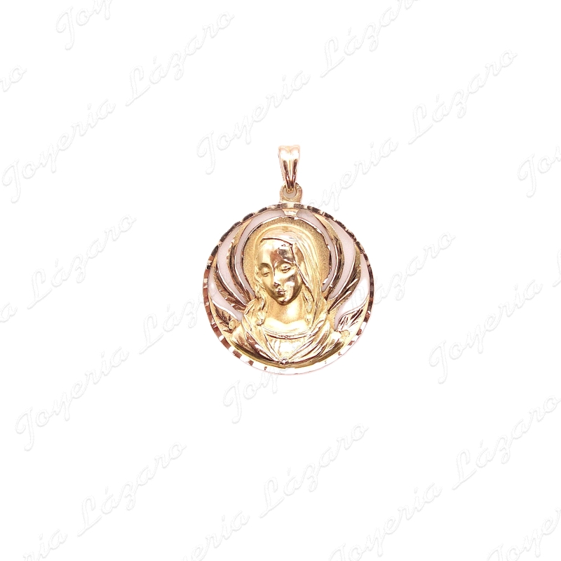MEDALLA ORO 18KT OCASION VIRGEN NIÑA CLASICA 28MM