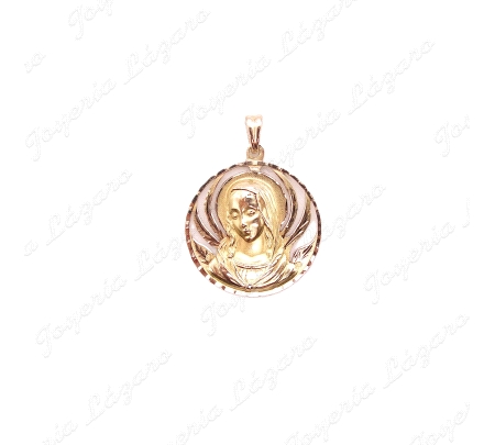 MEDALLA ORO 18KT OCASION VIRGEN NIÑA CLASICA 28MM