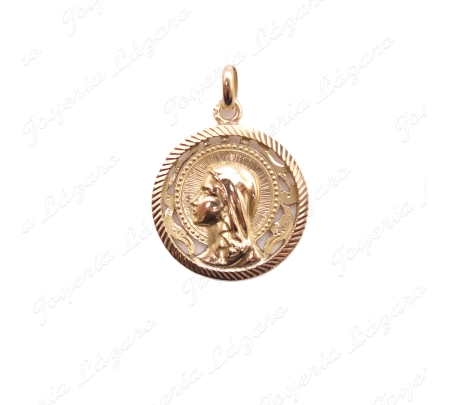 ALIANZA ORO 18KT OCASION VIRGEN NIÑA 24MM