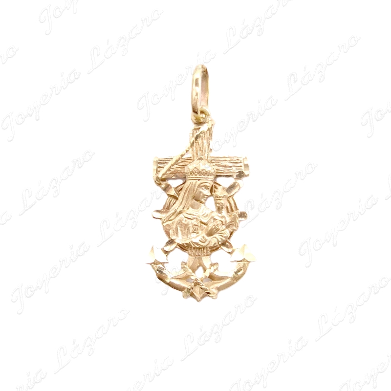 MEDALLA ORO 18KT OCASION VIRGEN CARMEN MARINERA 30X17MM