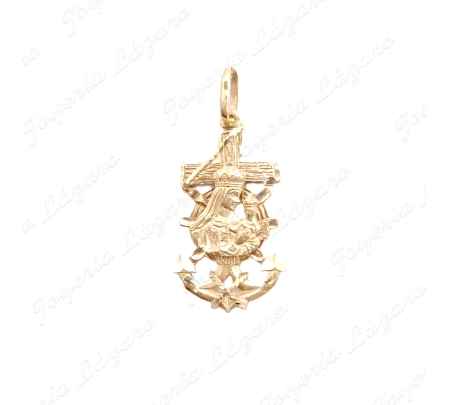 MEDALLA ORO 18KT OCASION VIRGEN CARMEN MARINERA 30X17MM