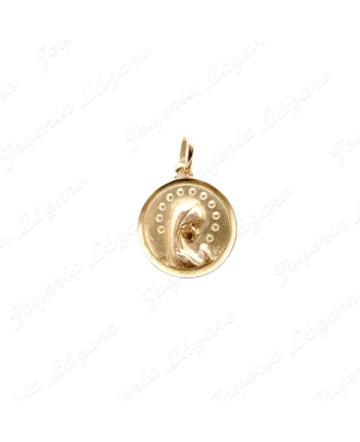 MEDALLA ORO 18KT OCASION 18MM VIRGEN NIÑA
